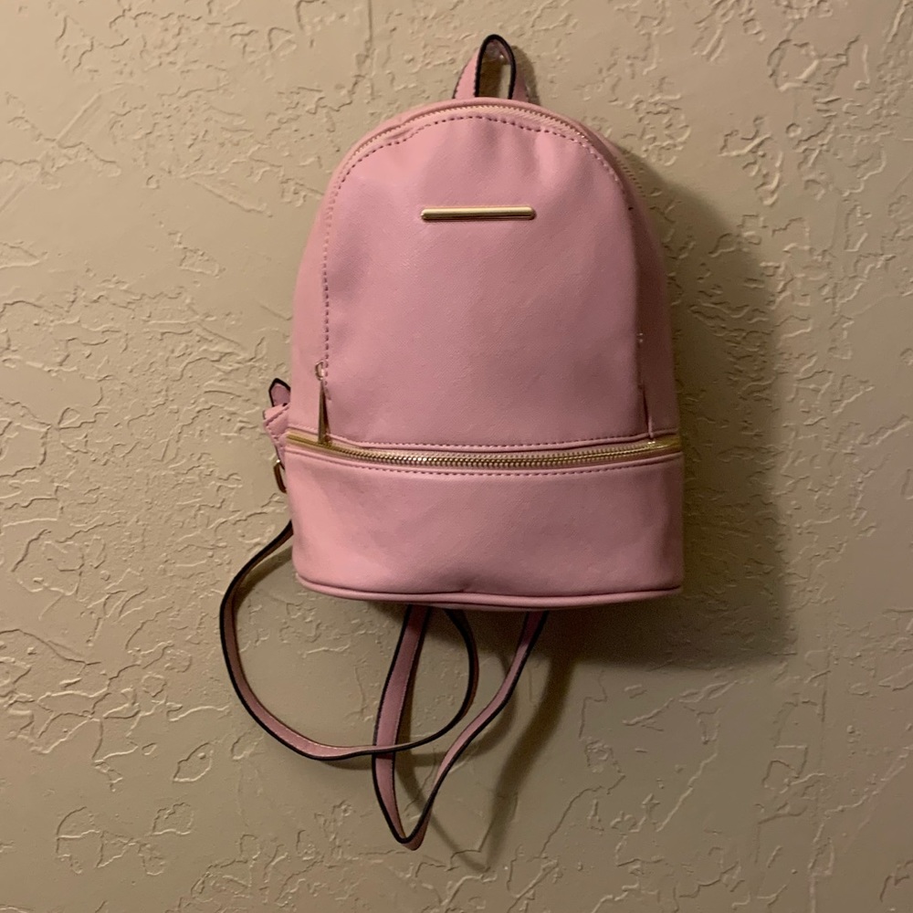 Pink mini backpack purse